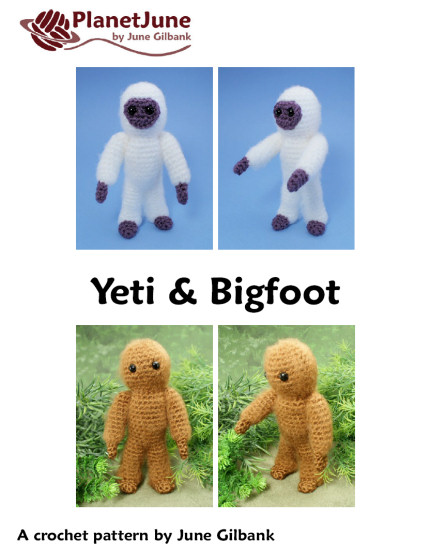 Yeti and Bigfoot - amigurumi crochet pattern - Click Image to Close