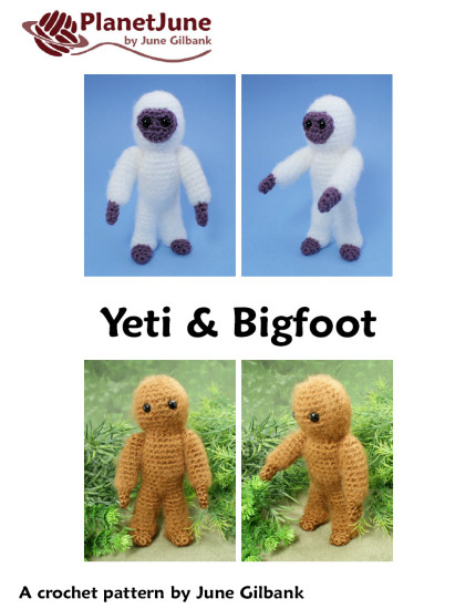 (image for) Yeti and Bigfoot - amigurumi crochet pattern - Click Image to Close
