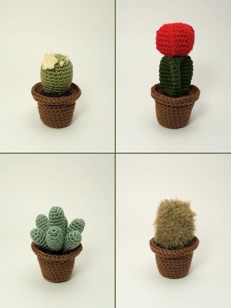 Cactus Collection 1: FOUR realistic crochet patterns - Click Image to Close