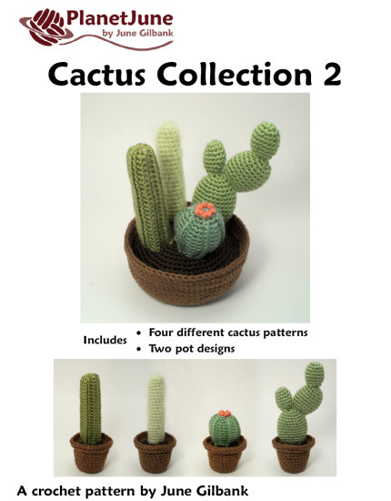 (image for) Cactus Collection 2: FOUR realistic crochet patterns - Click Image to Close