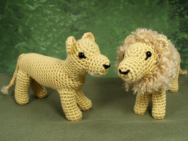 (image for) Lion and Lioness amigurumi crochet pattern - Click Image to Close