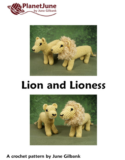 Lion and Lioness amigurumi crochet pattern - Click Image to Close