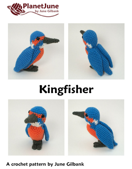 (image for) Kingfisher amigurumi bird crochet pattern - Click Image to Close