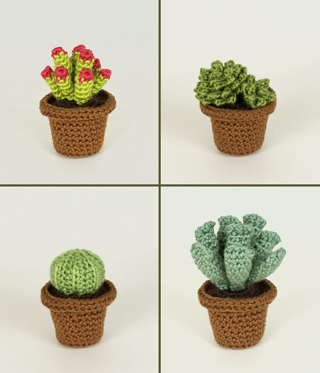 Succulent Collection 1: FOUR realistic crochet patterns - Click Image to Close