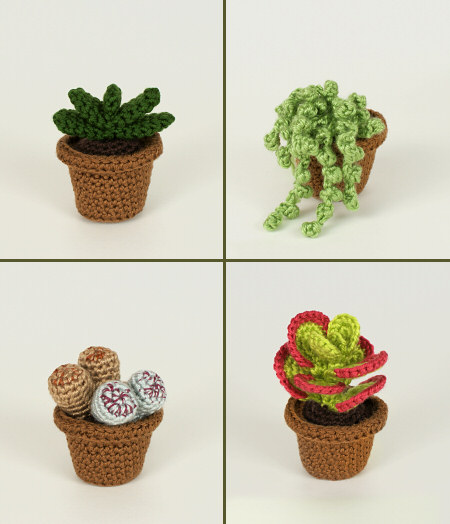Succulent Collection 2: FOUR realistic crochet patterns - Click Image to Close