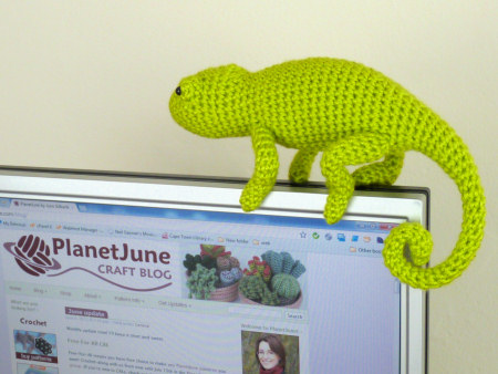 (image for) Chameleon (lizard) amigurumi crochet pattern - Click Image to Close