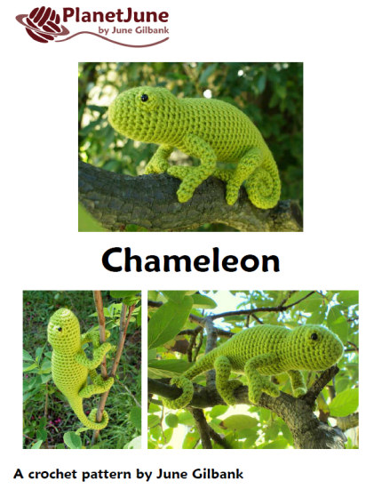 (image for) Chameleon (lizard) amigurumi crochet pattern - Click Image to Close