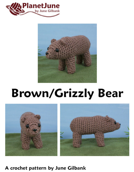 Brown/Grizzly Bear amigurumi crochet pattern - Click Image to Close