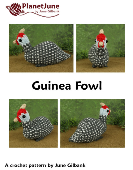 Guinea Fowl amigurumi bird crochet pattern - Click Image to Close