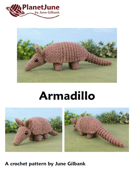 Armadillo amigurumi crochet pattern - Click Image to Close