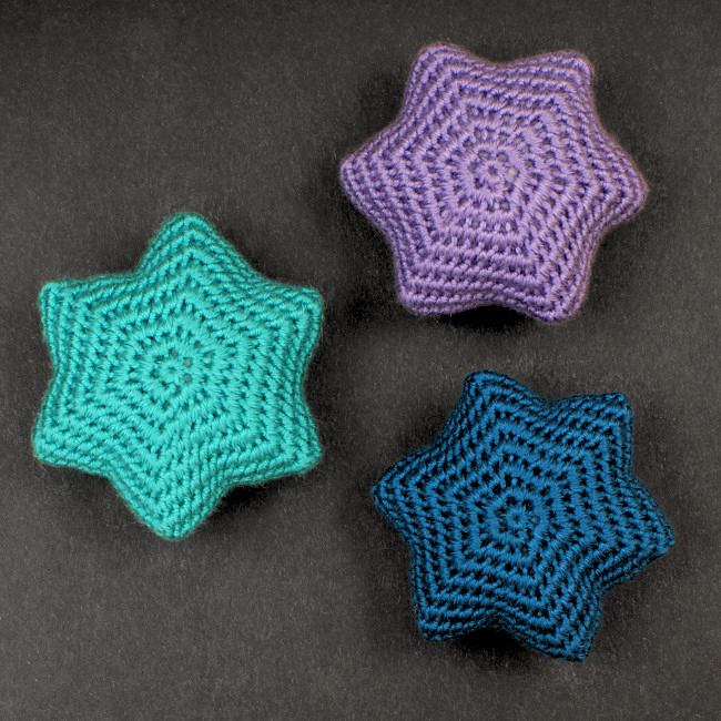 (image for) Snow Star Ornaments crochet pattern: 3 unique designs - Click Image to Close