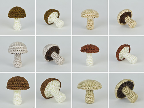 (image for) Mushroom Collection: SIX realistic crochet patterns - Click Image to Close