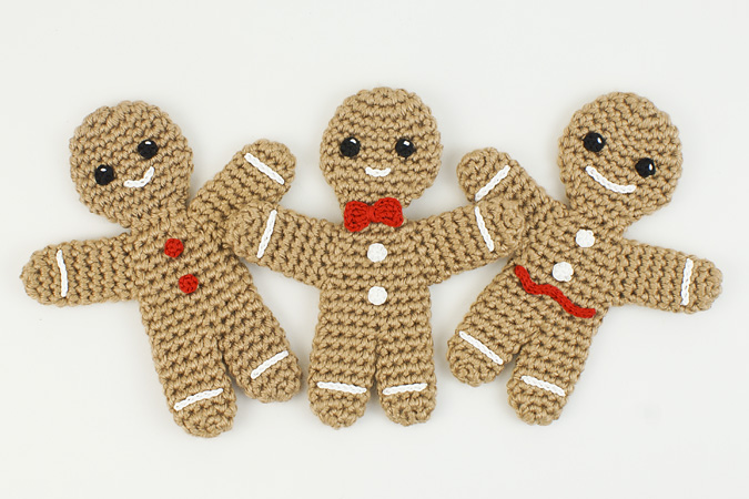 Gingerbread Man amigurumi crochet pattern - Click Image to Close