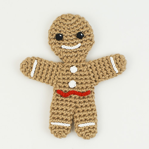 Gingerbread Man amigurumi crochet pattern - Click Image to Close