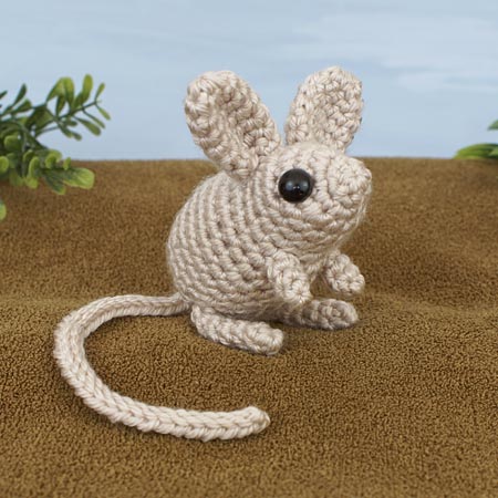 (image for) Mini Mammals: three amigurumi crochet patterns: Sengi, Jerboa, Mouse - Click Image to Close