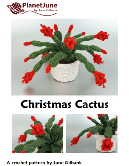 (image for) Christmas Cactus crochet pattern - Click Image to Close