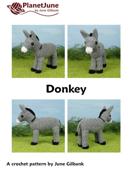 (image for) Donkey amigurumi crochet pattern - Click Image to Close