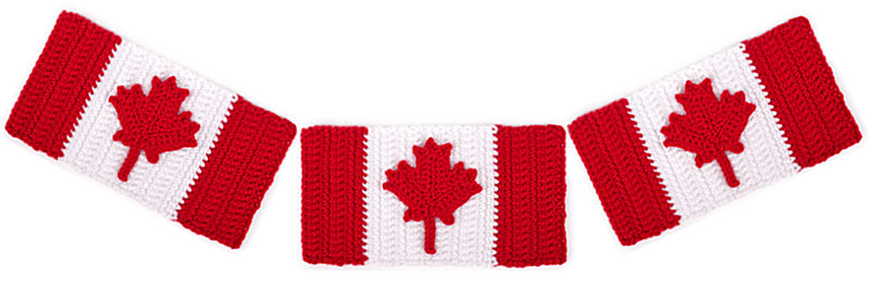 Maple Leaf Collection & Canadian Flag: THREE crochet patterns - Click Image to Close