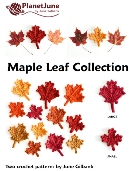 (image for) Maple Leaf Collection & Canadian Flag: THREE crochet patterns - Click Image to Close