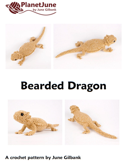 Bearded Dragon (lizard) amigurumi crochet pattern - Click Image to Close