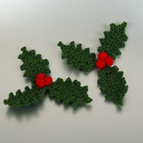 Christmas Decor Set 1: Holly & Candles crochet patterns - Click Image to Close