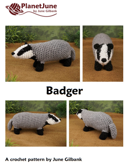 (image for) Badger amigurumi crochet pattern - Click Image to Close
