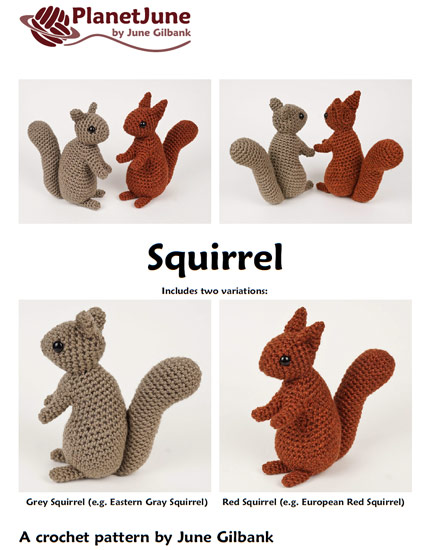 Squirrel amigurumi crochet pattern - Click Image to Close