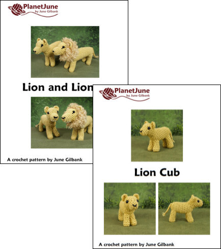 Lion Family amigurumi crochet patterns (lion, lioness and cub) - Click Image to Close