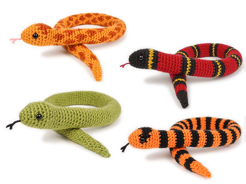 (image for) Snake Collection and Temperature Snake amigurumi crochet patterns - Click Image to Close