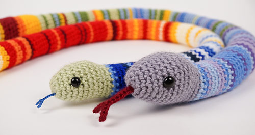(image for) Snake Collection and Temperature Snake amigurumi crochet patterns - Click Image to Close