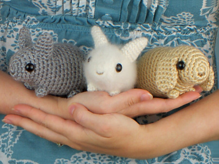 (image for) Baby Bunnies - three amigurumi bunny crochet patterns - Click Image to Close