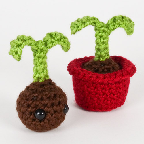 (image for) PocketAmi Set 7: Plant Pals - three amigurumi potted plant crochet patterns - Click Image to Close