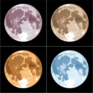 (image for) Punchneedle Embroidery Pattern: The Moon - Click Image to Close