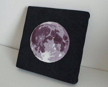 Punchneedle Embroidery Pattern: The Moon - Click Image to Close