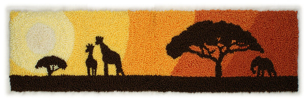 Punchneedle Embroidery Pattern: Serengeti Sunset - Click Image to Close