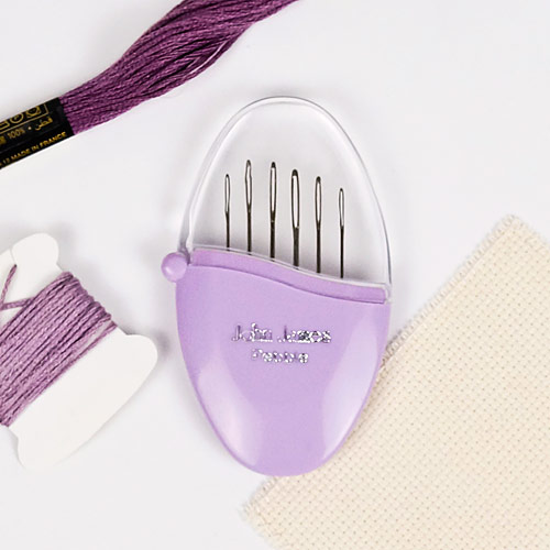 (image for) Tapestry Pebble: 6 embroidery needles in a flip-top storage case - Click Image to Close