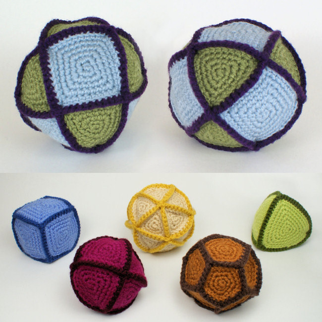 (image for) Polyhedral Balls & Cuboctahedron - SIX crochet patterns - Click Image to Close