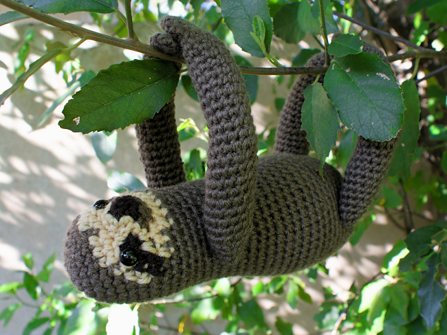 (image for) Three-Toed and Two-Toed Sloths - TWO amigurumi crochet patterns - Click Image to Close