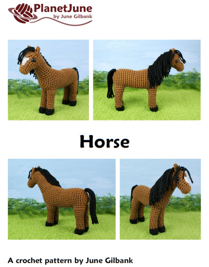 (image for) Horse, Unicorn and Pegasus - THREE amigurumi crochet patterns - Click Image to Close