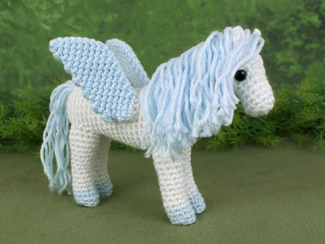 (image for) Horse, Unicorn and Pegasus - THREE amigurumi crochet patterns - Click Image to Close