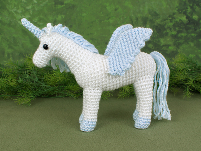 (image for) Horse, Unicorn and Pegasus - THREE amigurumi crochet patterns - Click Image to Close
