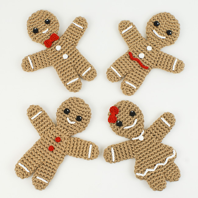 (image for) Gingerbread Family - TWO amigurumi crochet patterns - Click Image to Close