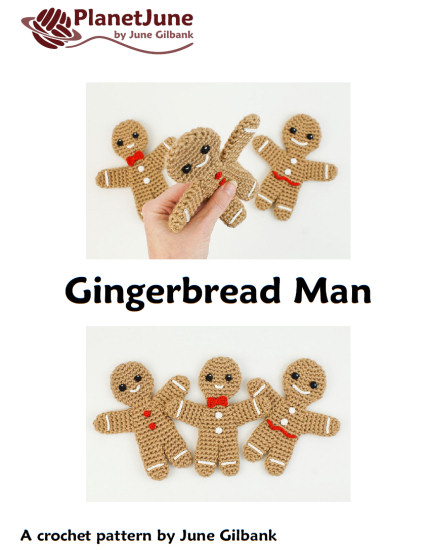 (image for) Gingerbread Family - TWO amigurumi crochet patterns - Click Image to Close