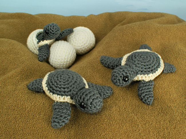 Baby Sea Turtle Collection and Appliques: EIGHT crochet patterns - Click Image to Close